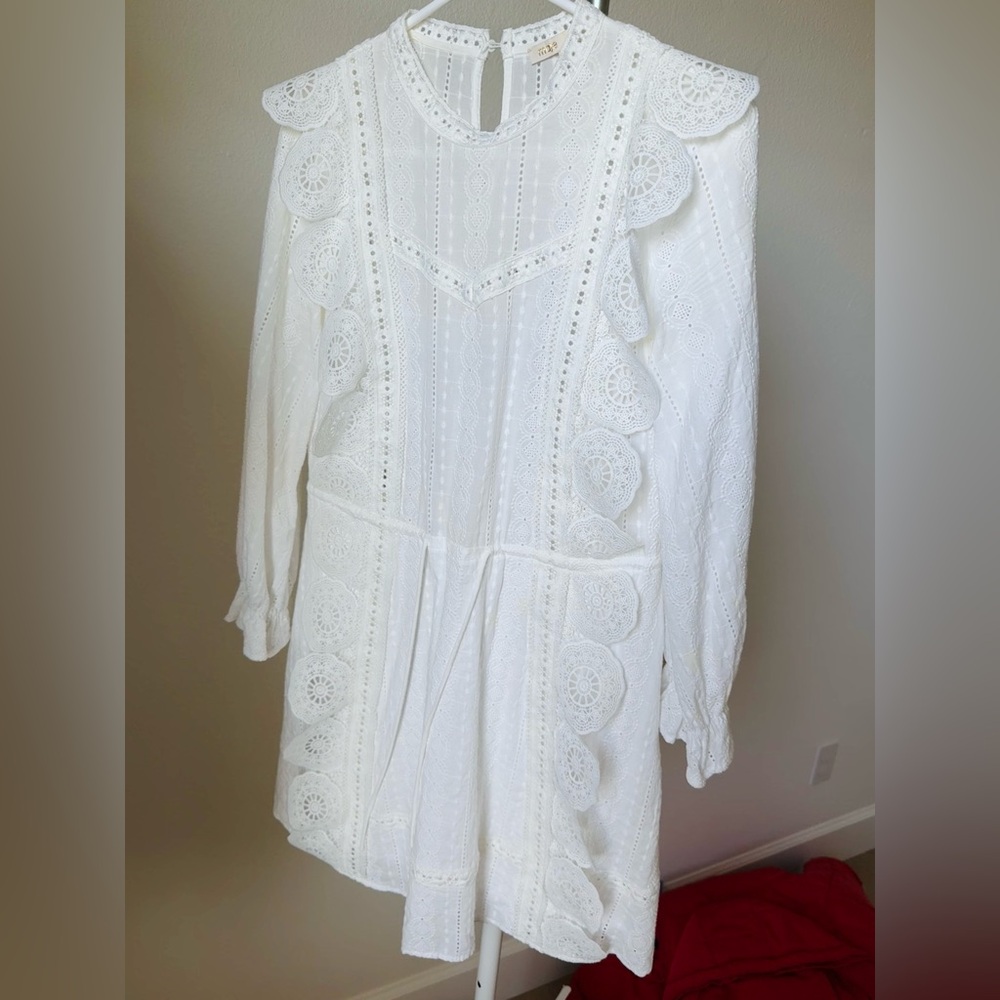 Maje White Lace Dress